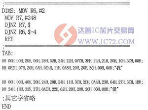 基于单片机的LED汉字显示屏的设计与Proteus仿真 www.ic72.com